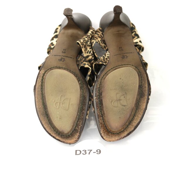 Donald Pliner Womens Jass Sandal Size 8.5 Brown Leopard Strappy Heel Mule Slide - Picture 9 of 13